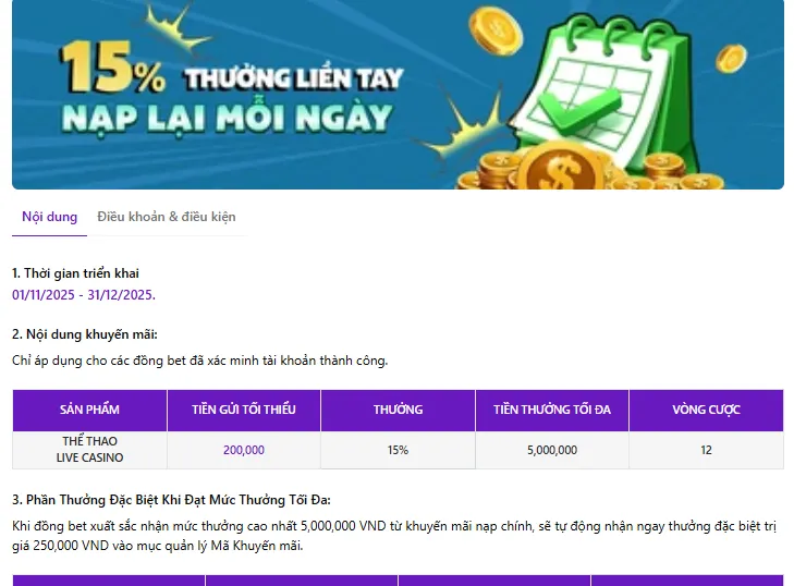 Khuyến mãi Casino tại Max79